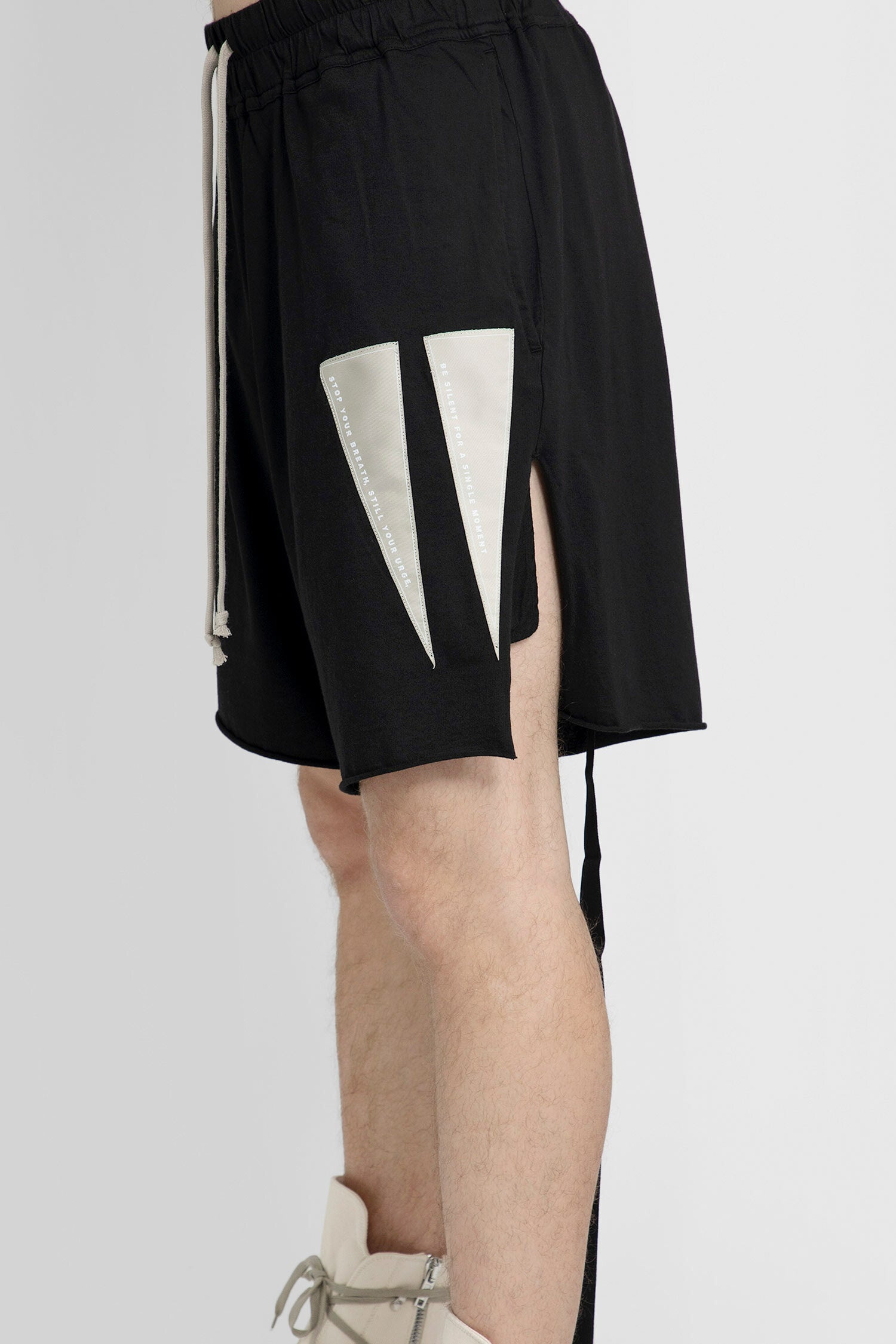 RICK OWENS MAN BLACK SHORTS - 5