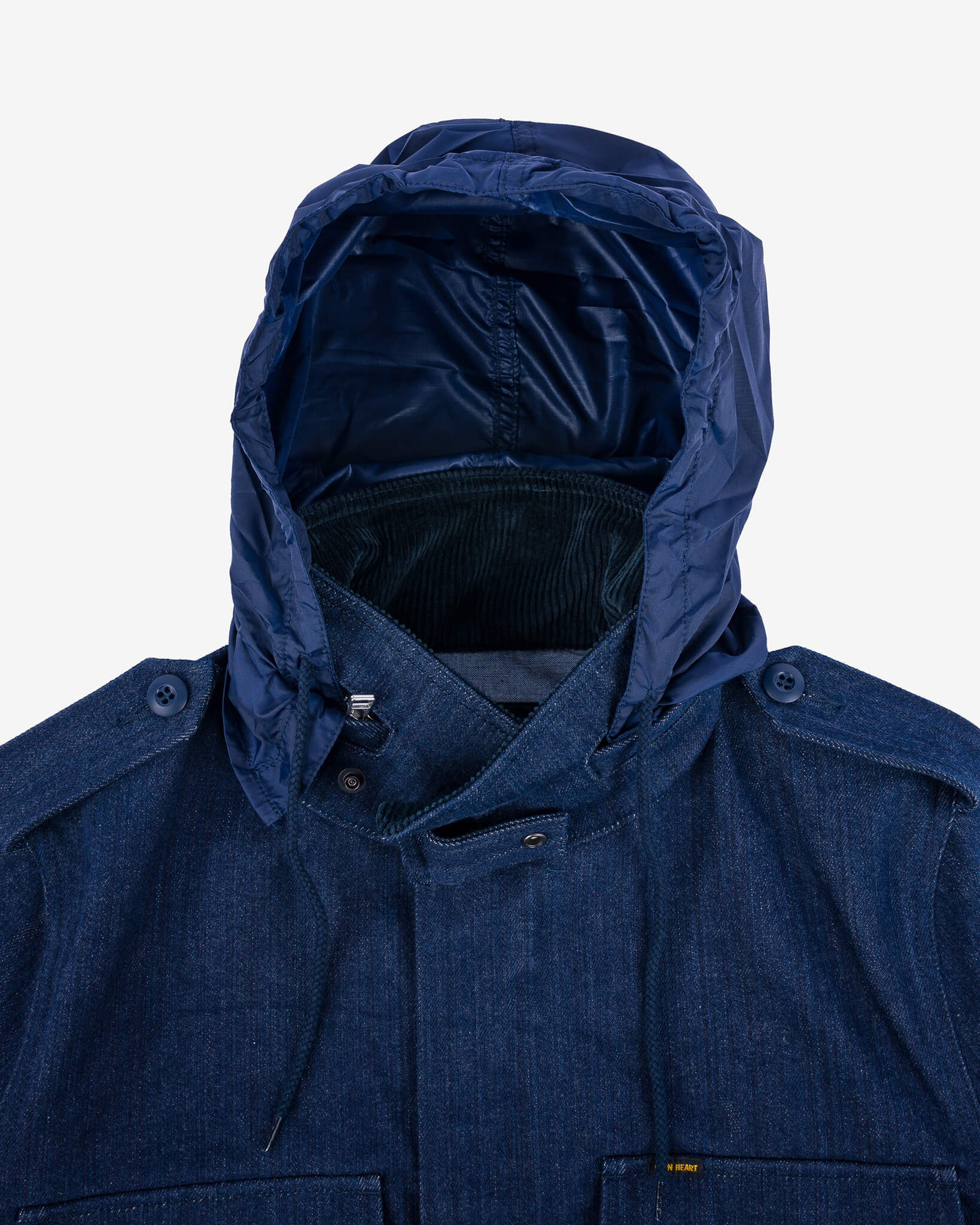 IHM-42-IND 16oz Natural Indigo Selvedge Denim M65 Field Jacket - 24
