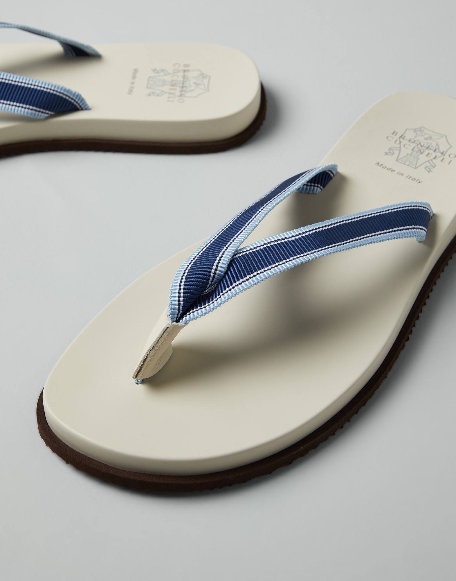 Flip-flops with striped grosgrain band - 3