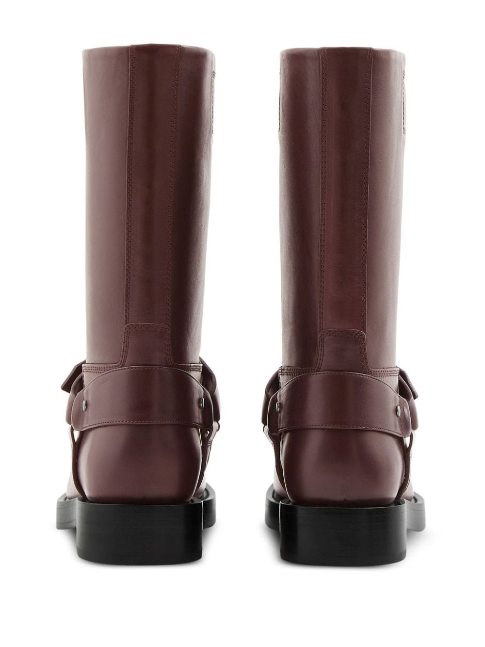 Saddle buckled leather boots - 3
