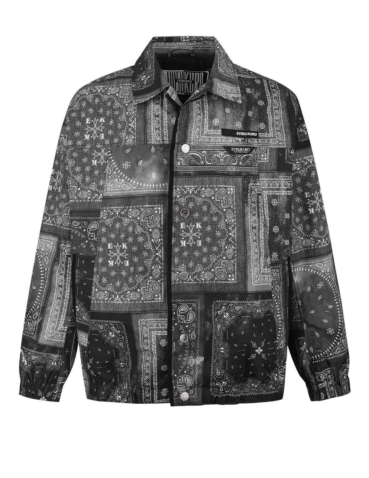 Allover Paisley Print Oversized Coach Jacket - 9