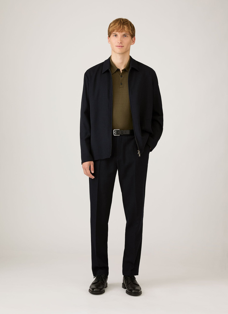 Sunspel Sea Island Cotton Knit Polo Shirt outlook