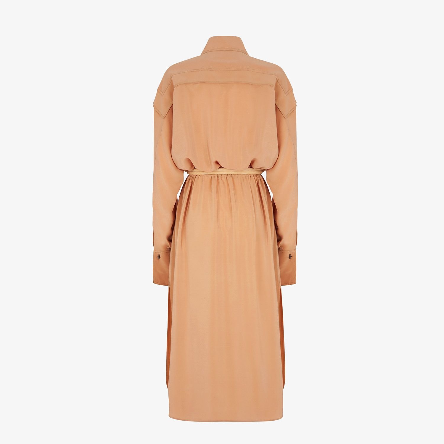 Beige crêpe de chine dress - 2