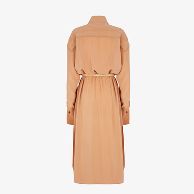 FENDI Beige crêpe de chine dress outlook