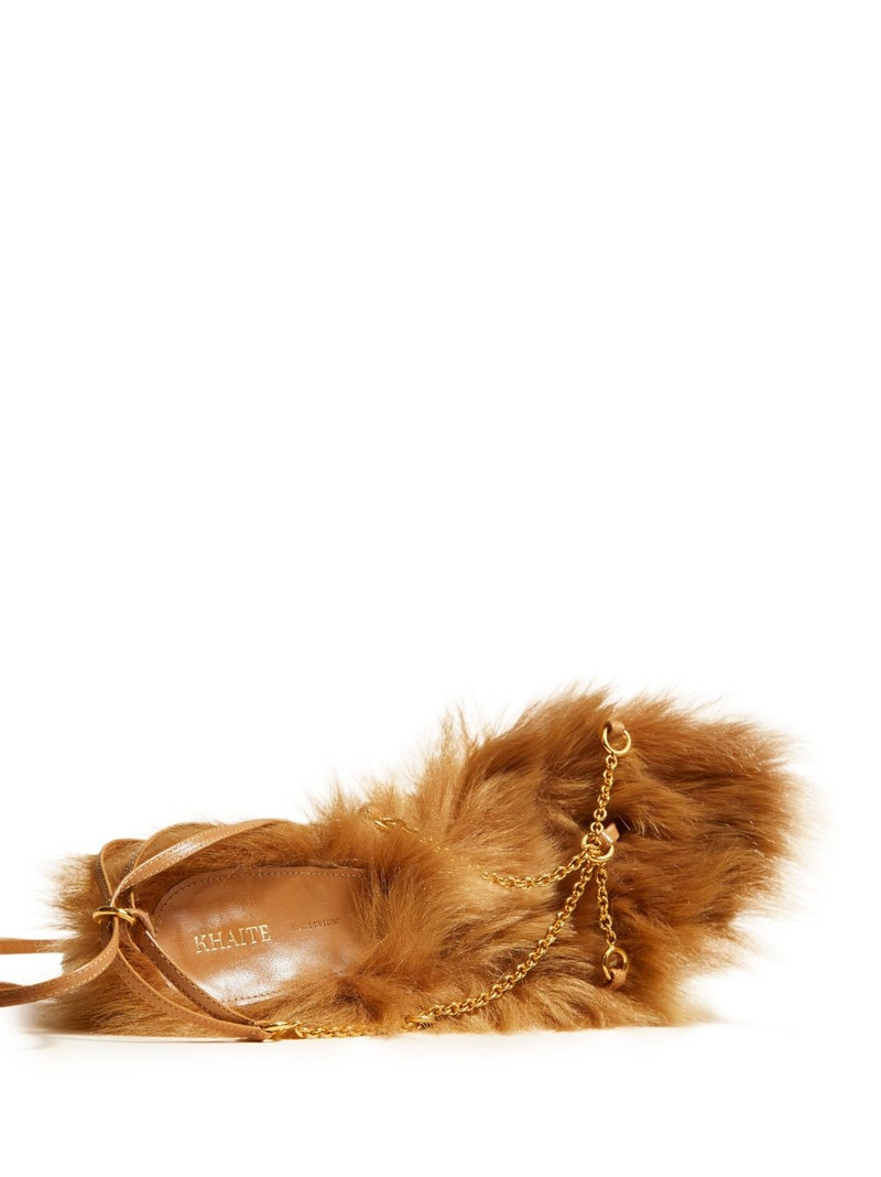 The Marion shearling-lined 75mm sandals 4