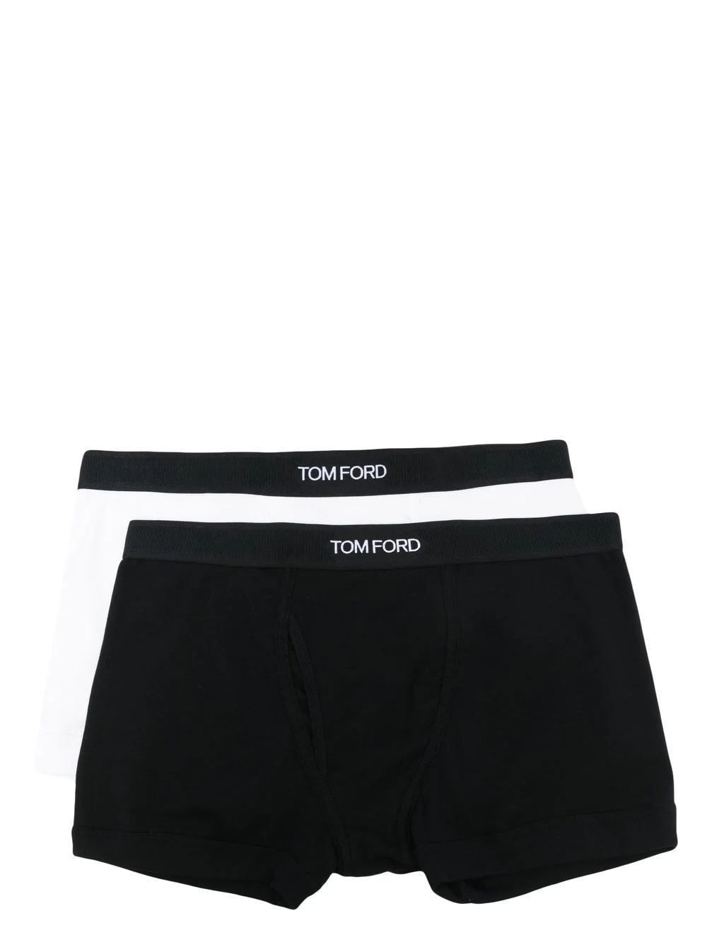 SET OF 2 LOGO-WAISTBAND COTTON BOXER BRIEFS - 1