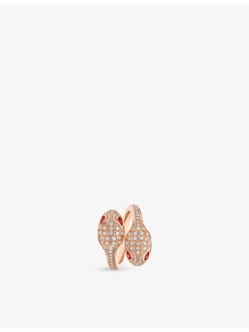 Serpenti Seduttori 18ct rose-gold, 0.56ct brilliant-cut diamond and rubellite ring - 2
