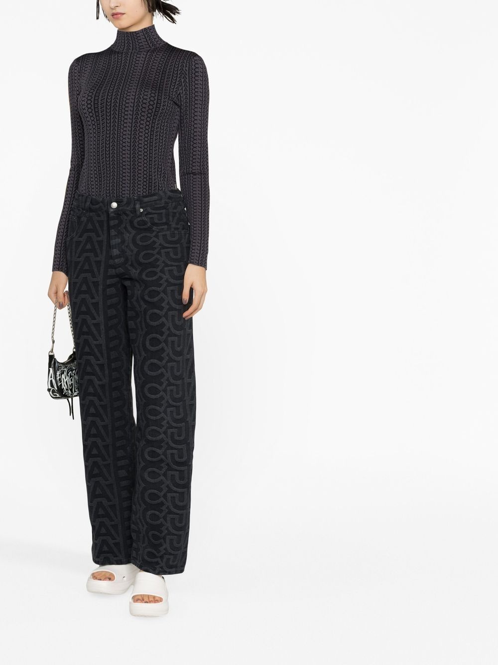 monogram compact knit jumper - 2