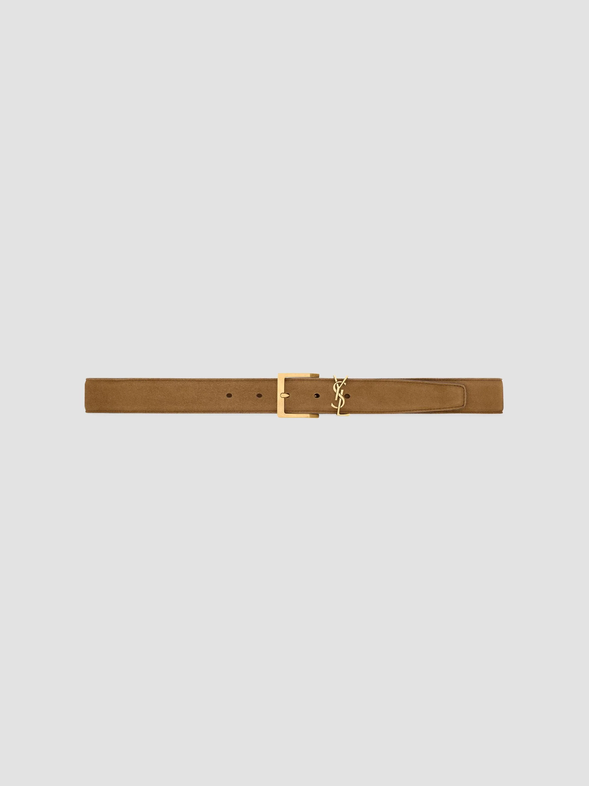 Men's Cassandre Vadim Belt in Suede - Caramel Cognac - 1