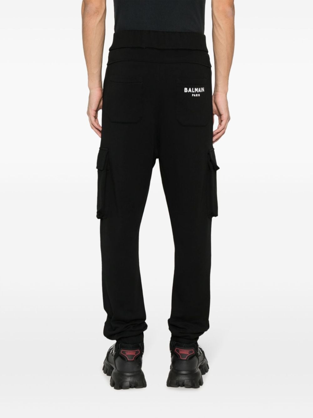logo-print cotton track pants - 4