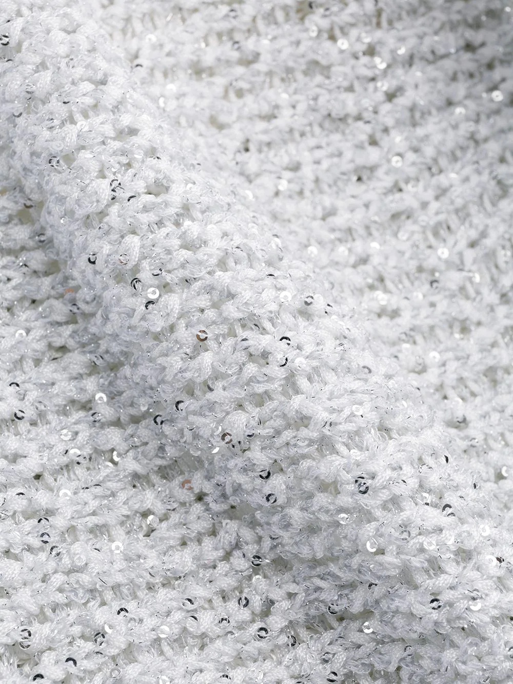 pearl and sequin embellished knitted dress - 7