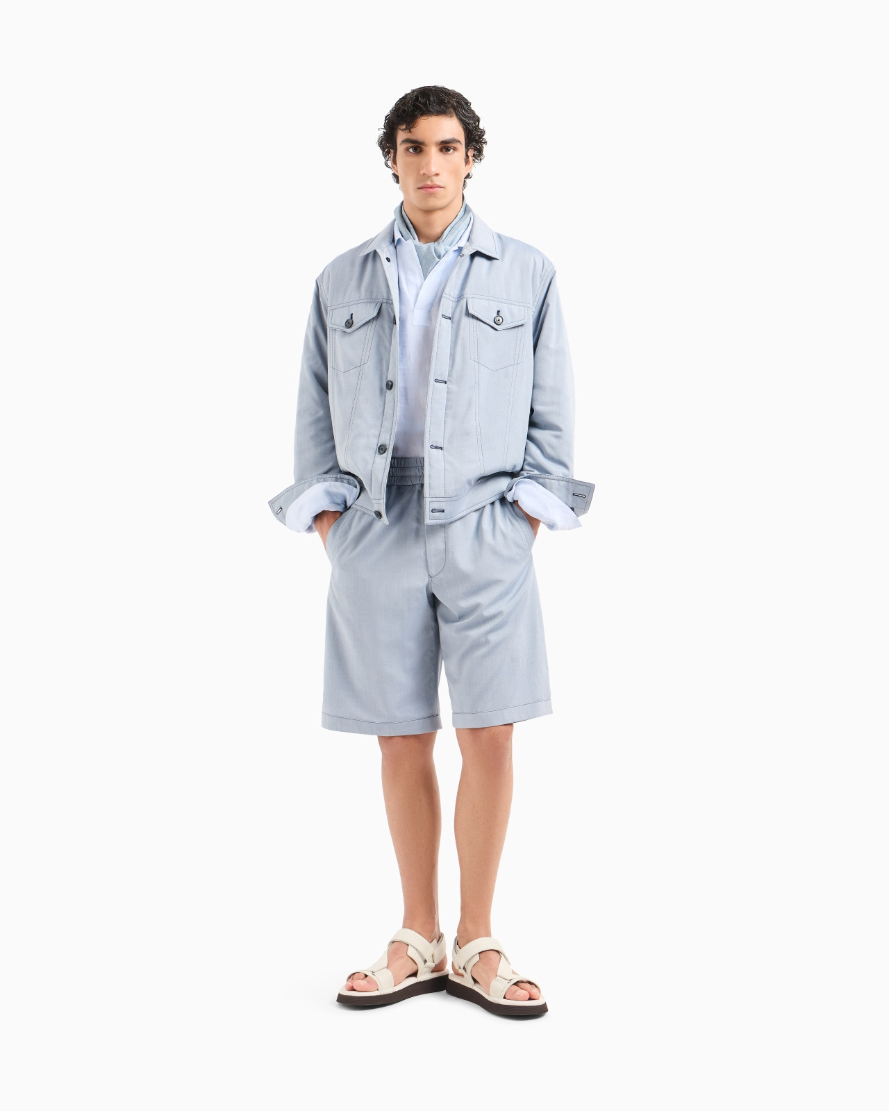 BLOUSON IN SILK CANVAS - 2