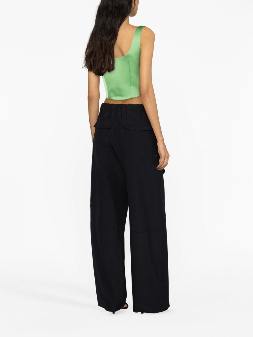 high-waisted straight-leg trousers - 5