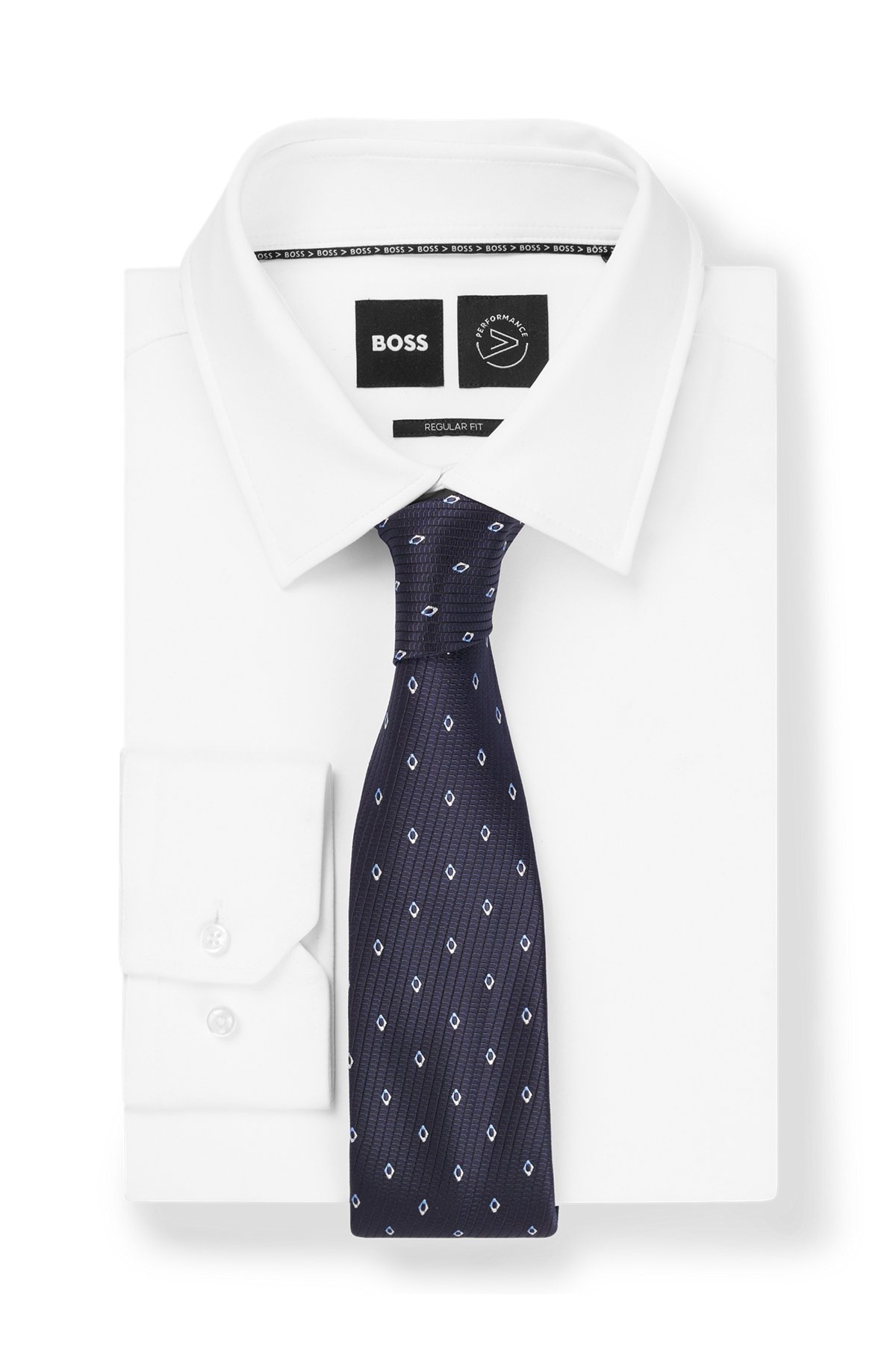 SILK-JACQUARD TIE WITH MODERN PATTERN - 3