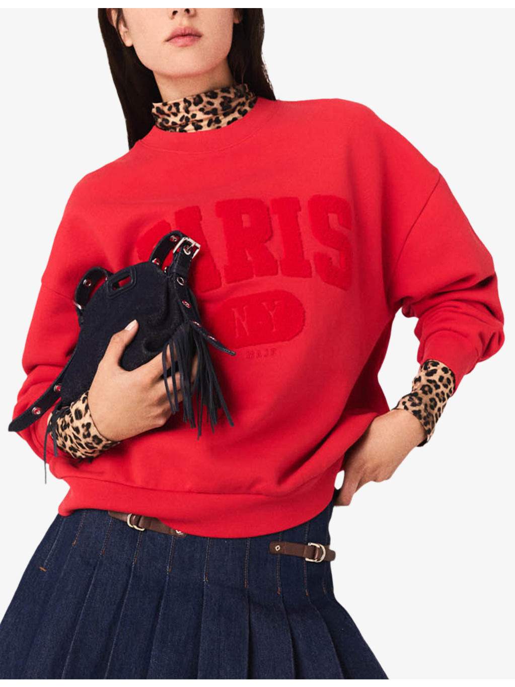 Paris Round-Neck Cotton Sweatshirt - 3