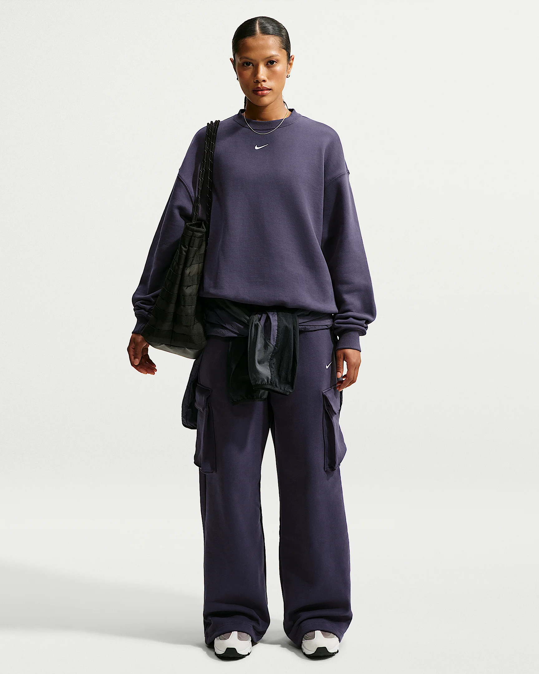 Nike Studio Fleece Medium Weight Women's Oversized High-Rise Cargo Pants - 1