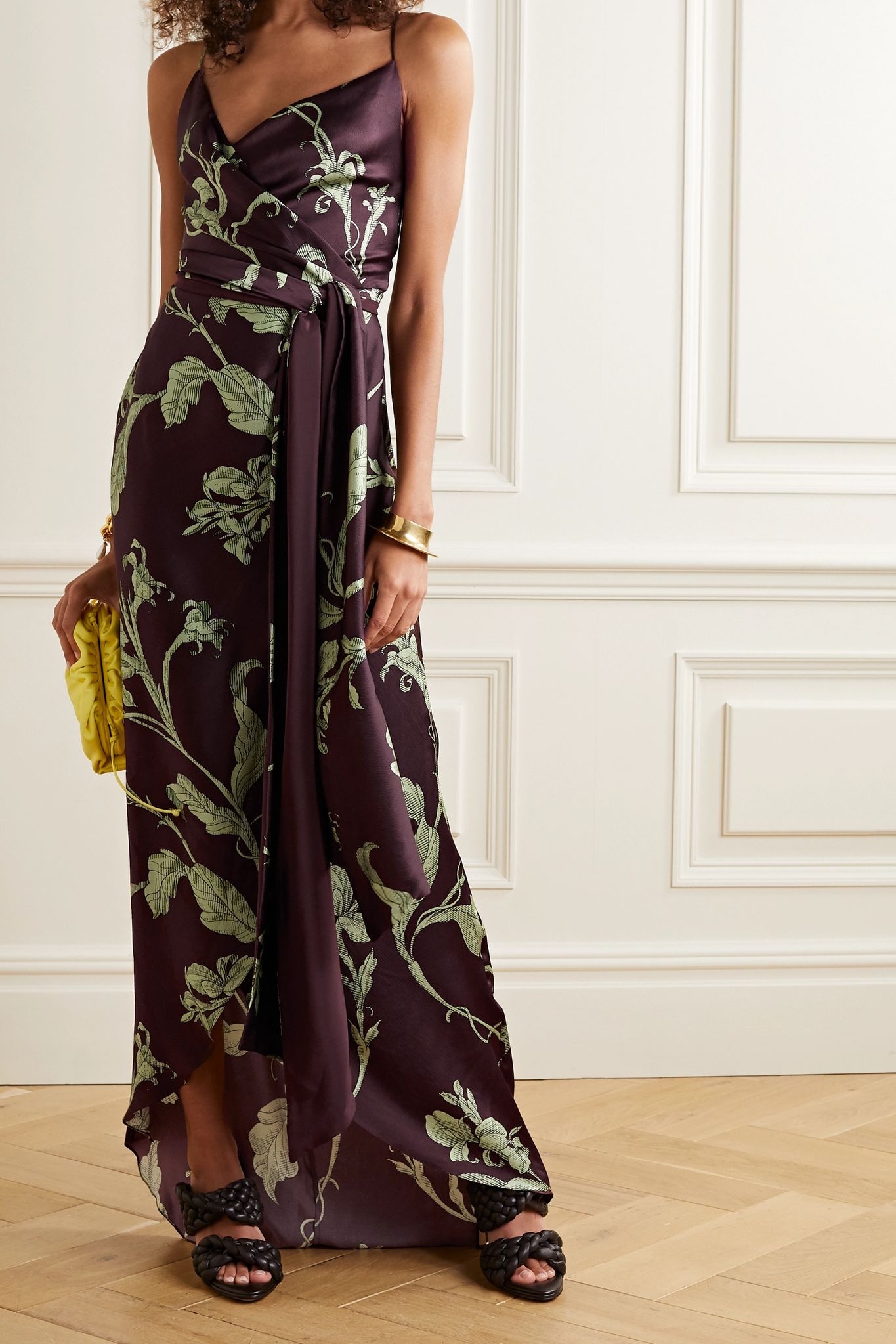 Given Promise printed silk-satin maxi dress - 2