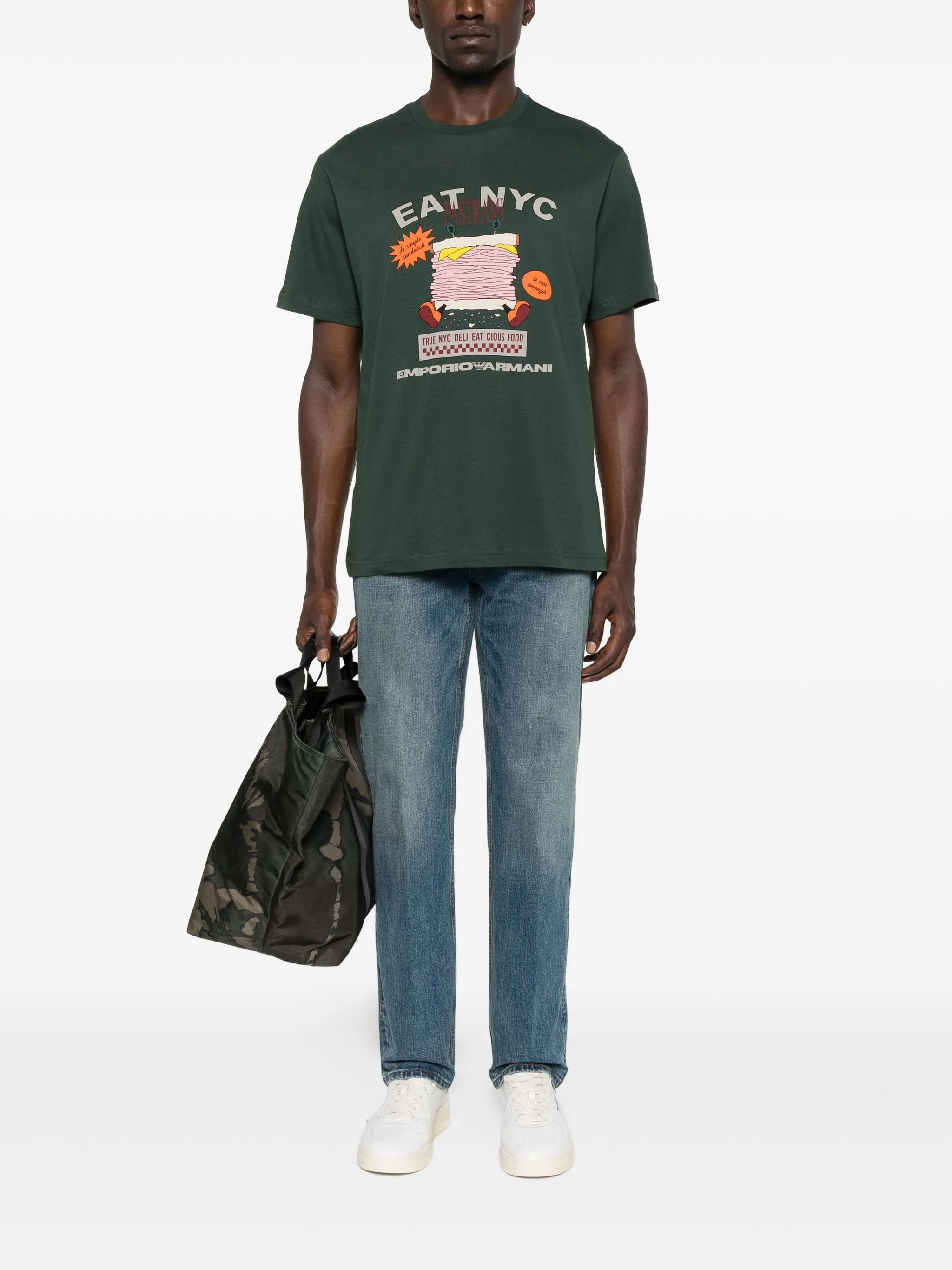 Emporio Armani Graphic-print Cotton T-shirt - 4