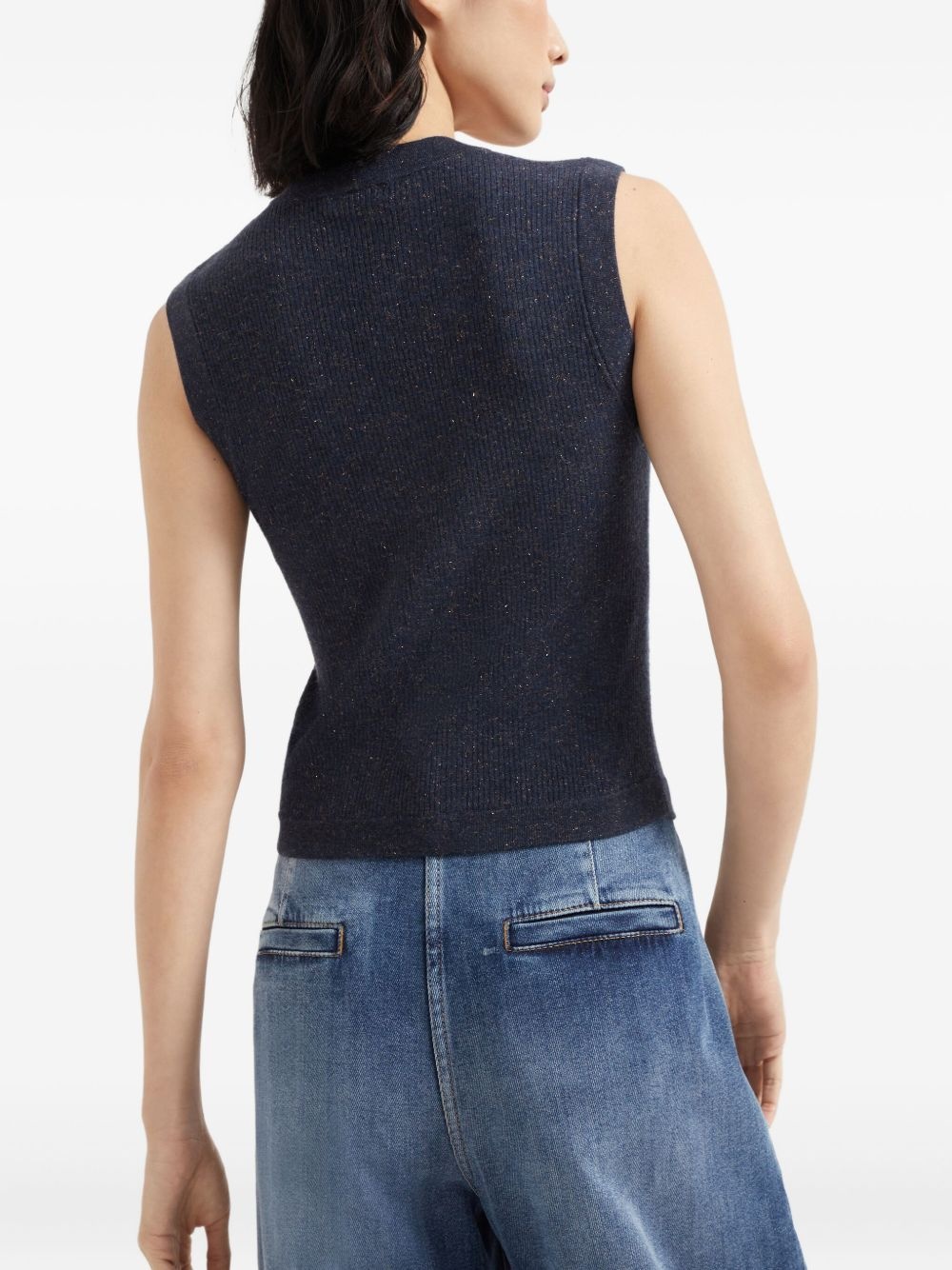 button-down vest - 4