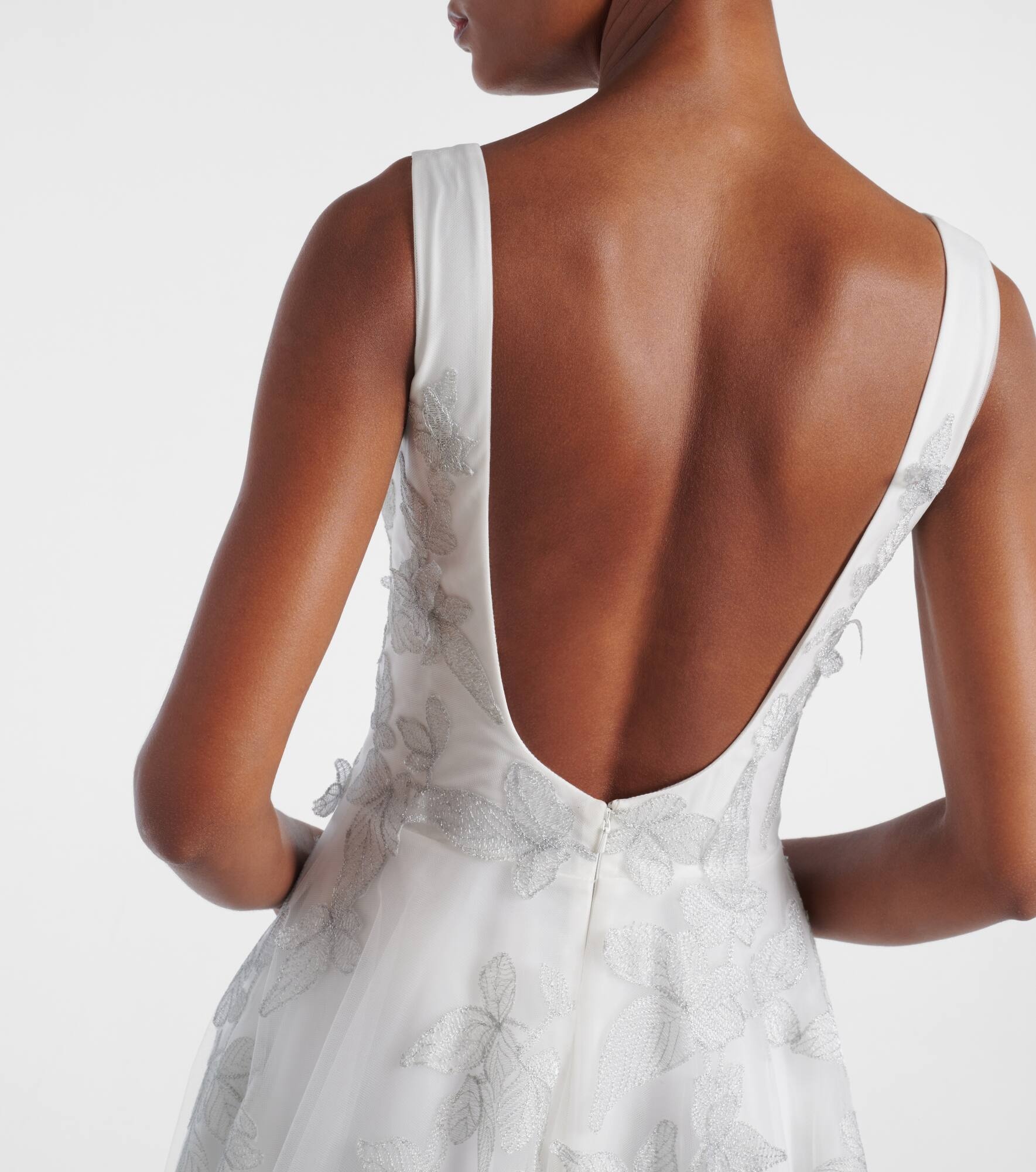 Bridal open-back beaded tulle gown - 6