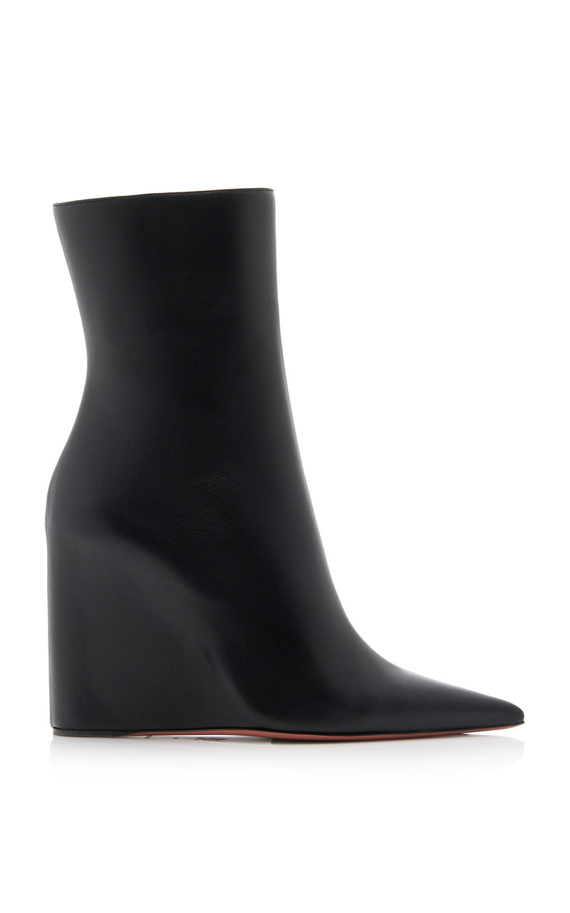 Pernille Leather Wedge Ankle Boots black 1