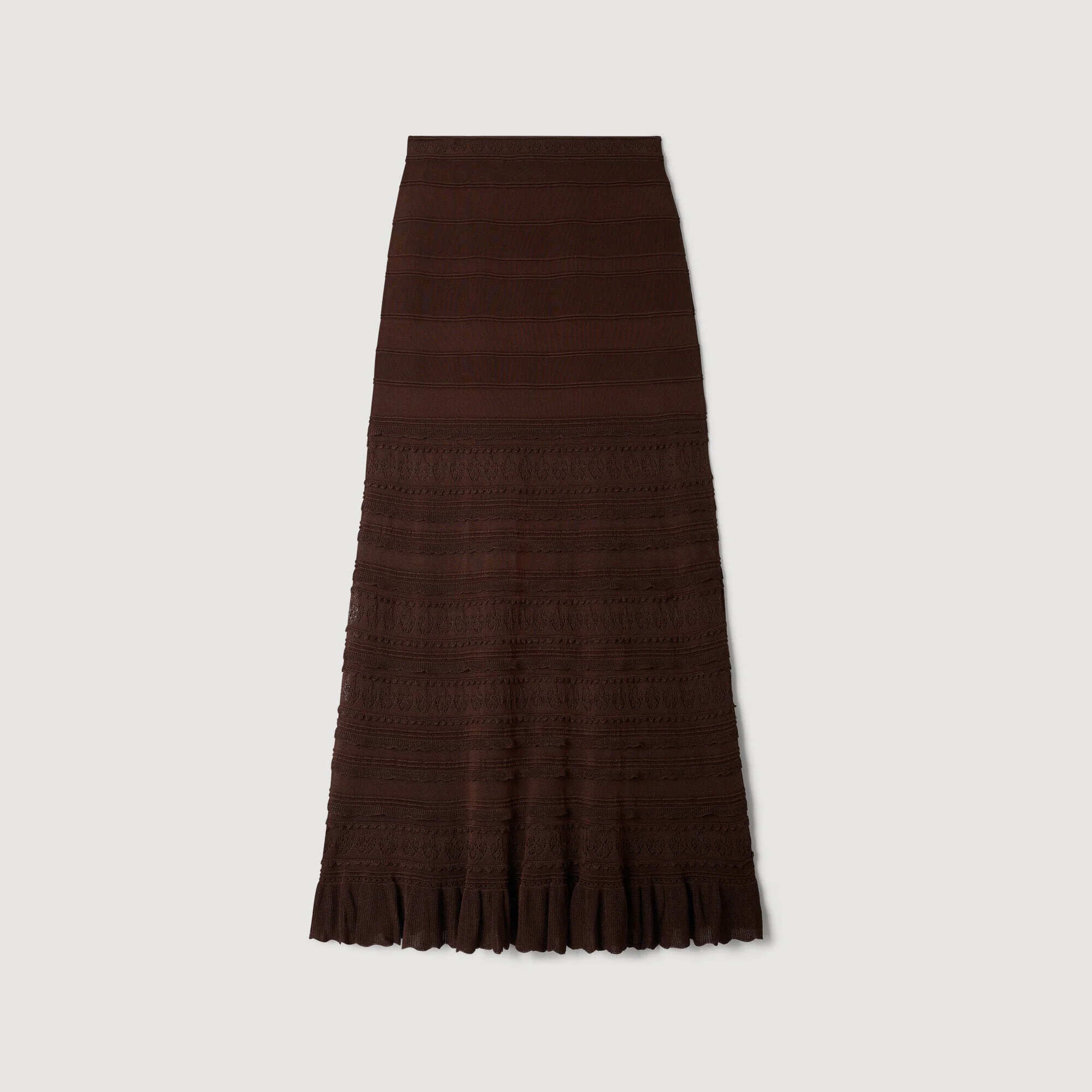 POINTELLE KNIT MAXI SKIRT - 1