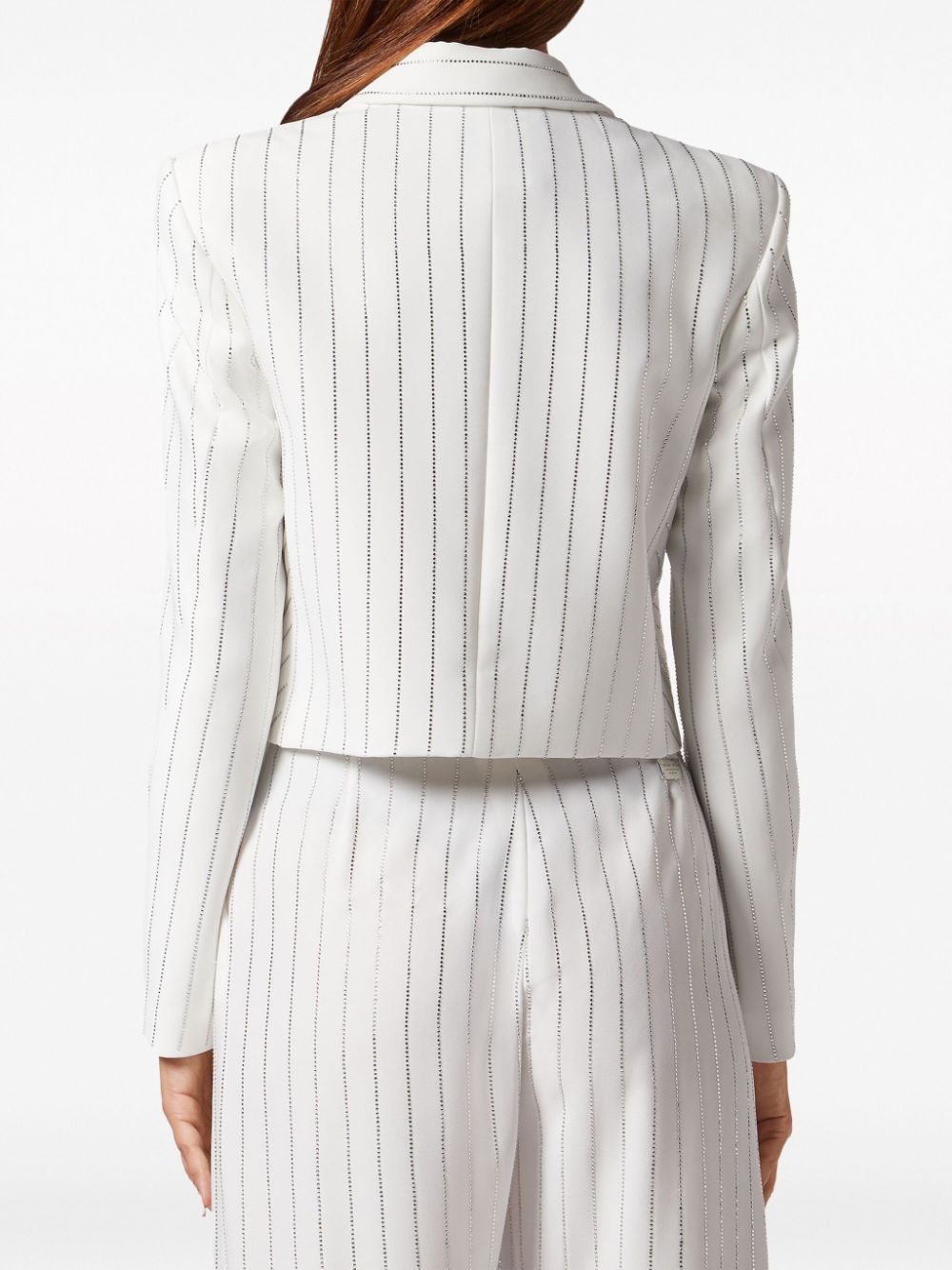 Cady crystal-embellished cropped blazer - 4