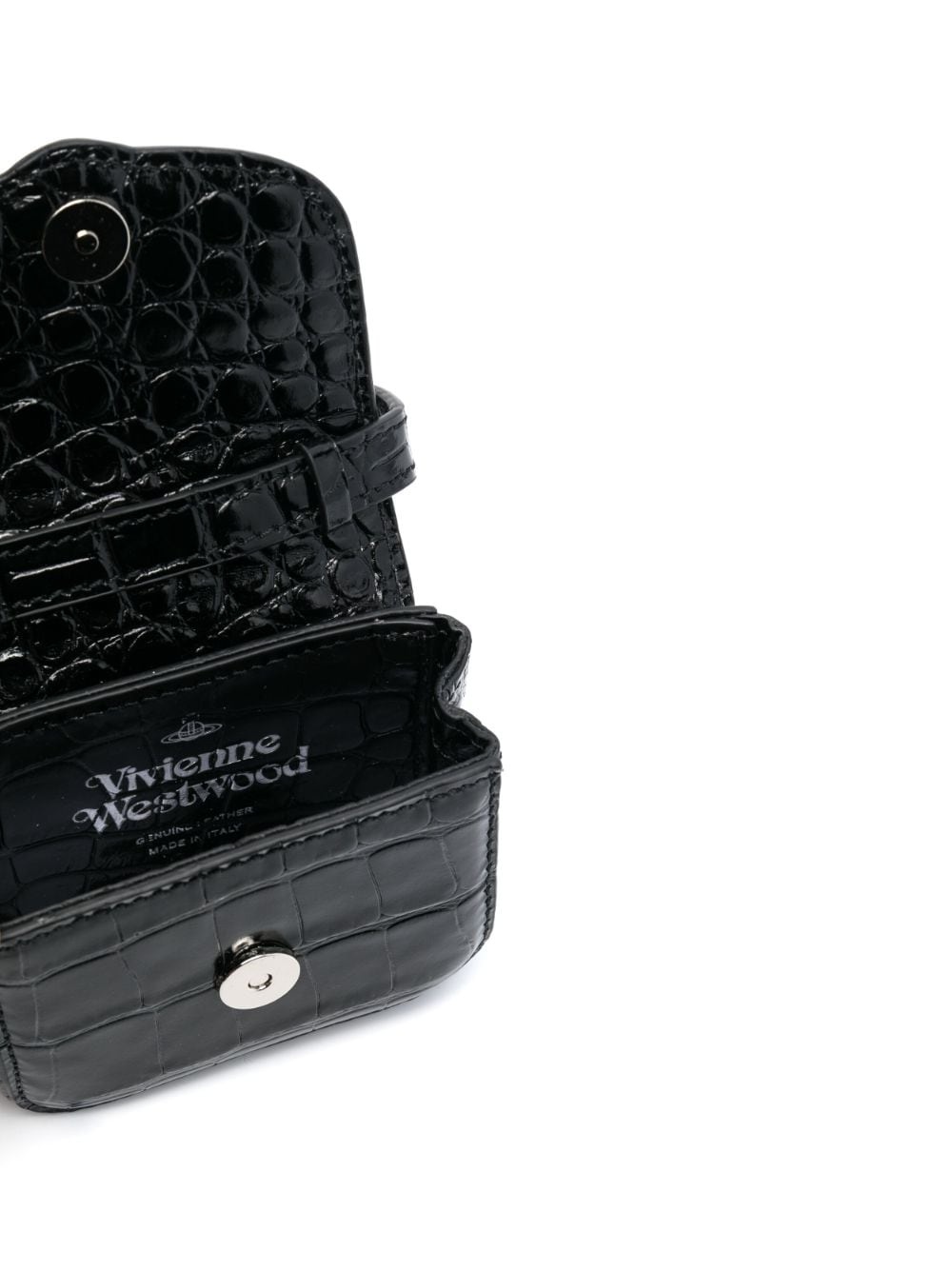 Orb-plaque leather mini bag - 5