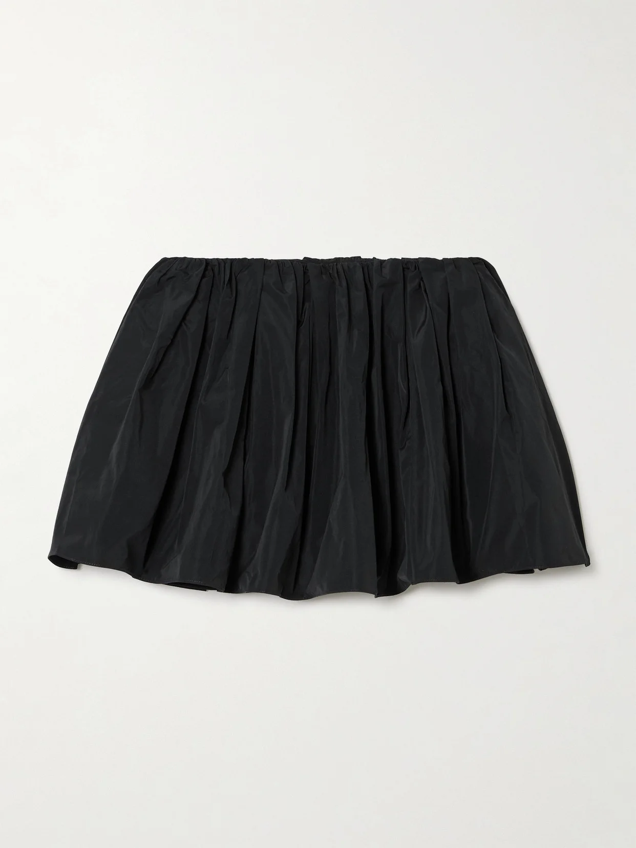Gathered Crepe Mini Skirt - 1