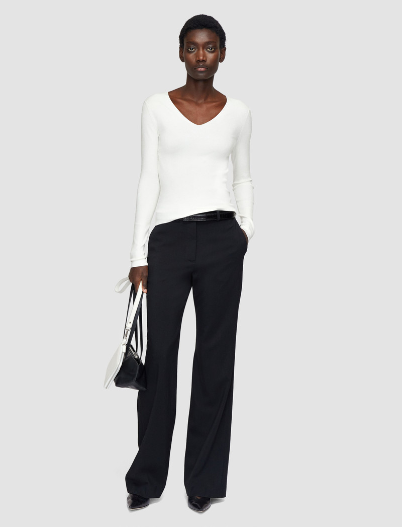 JOSEPH Silk Stretch V Neck Top outlook