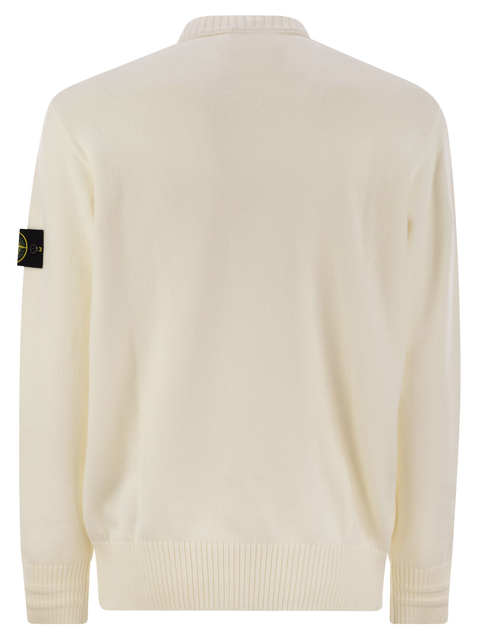 Stone Island Men Cotton-Blend Crew-Neck Jumper - 2