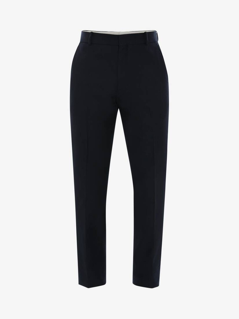 Men's Tailored Cigarette Trousers in Navy 1