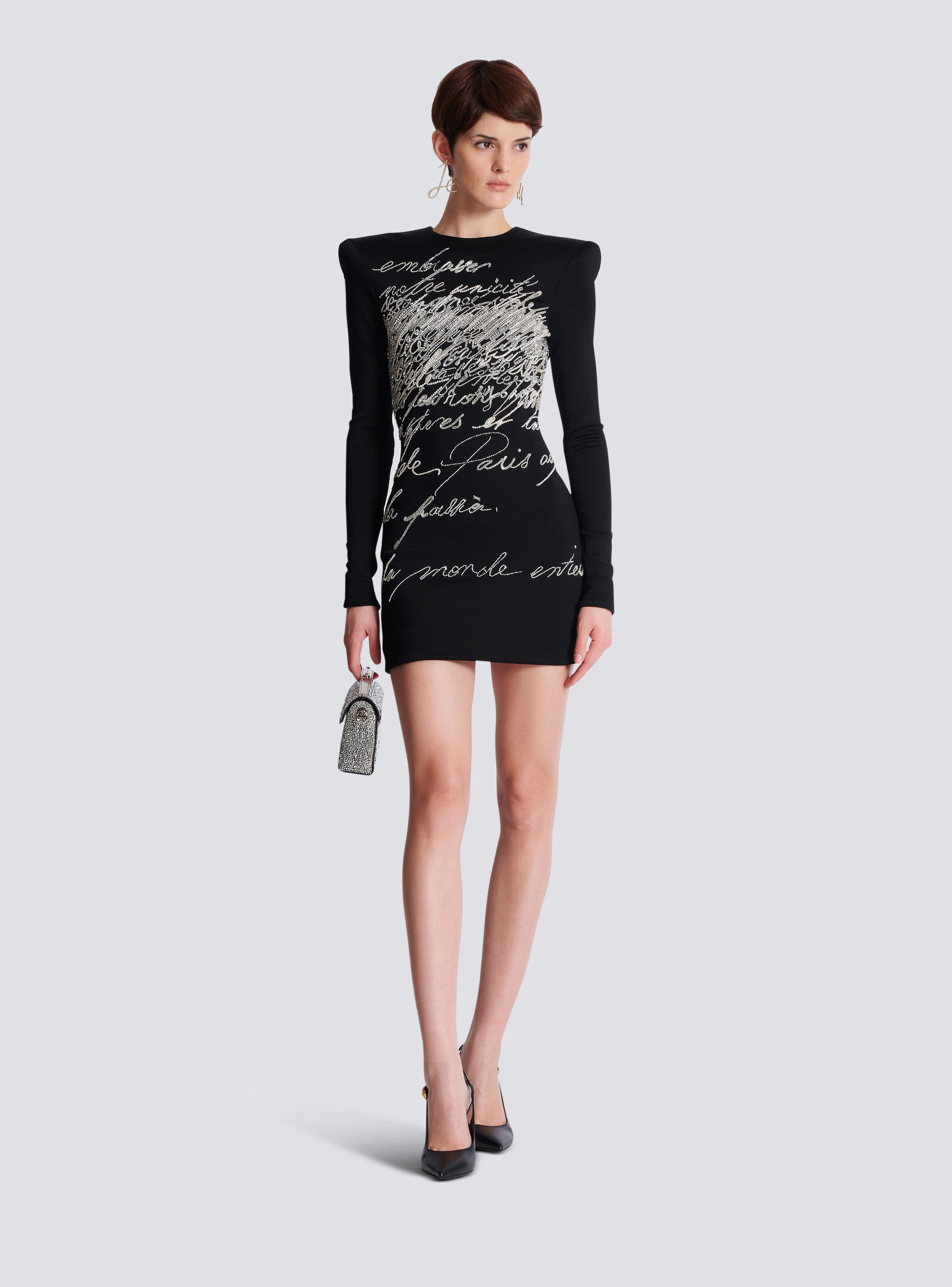 Short dress with "Love Letter" embroidery - 2
