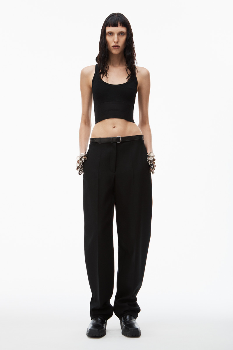 Alexander Wang LOGO ELASTIC SCOOPNECK BRA TOP outlook