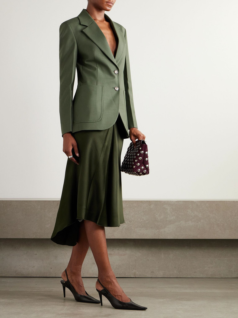 Victoria Beckham Twill blazer Green outlook