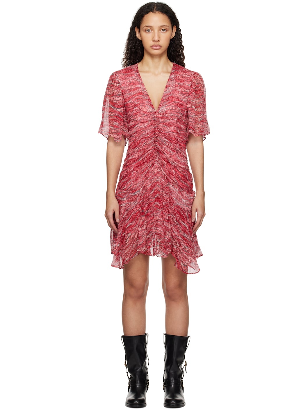 Pink & Red Vivenne Minidress - 1