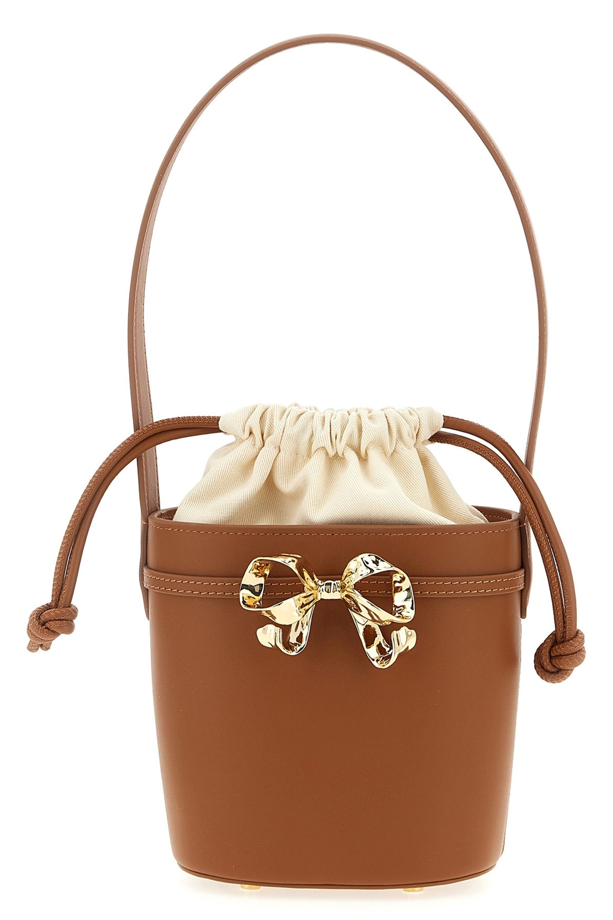 'Brown leather shoulder bow bag' shoulder bag - 1