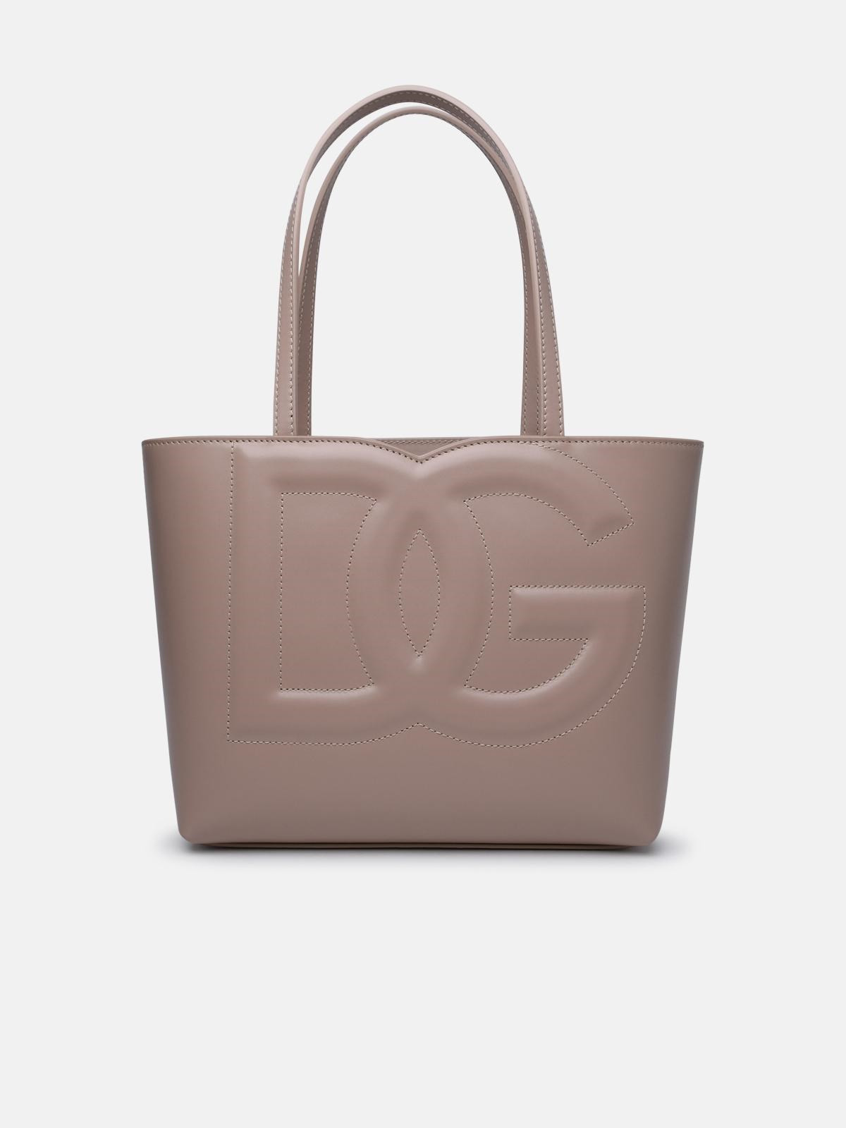 SMALL 'DG' SHOPPING BAG IN POWDER CALF LEATHER - 1