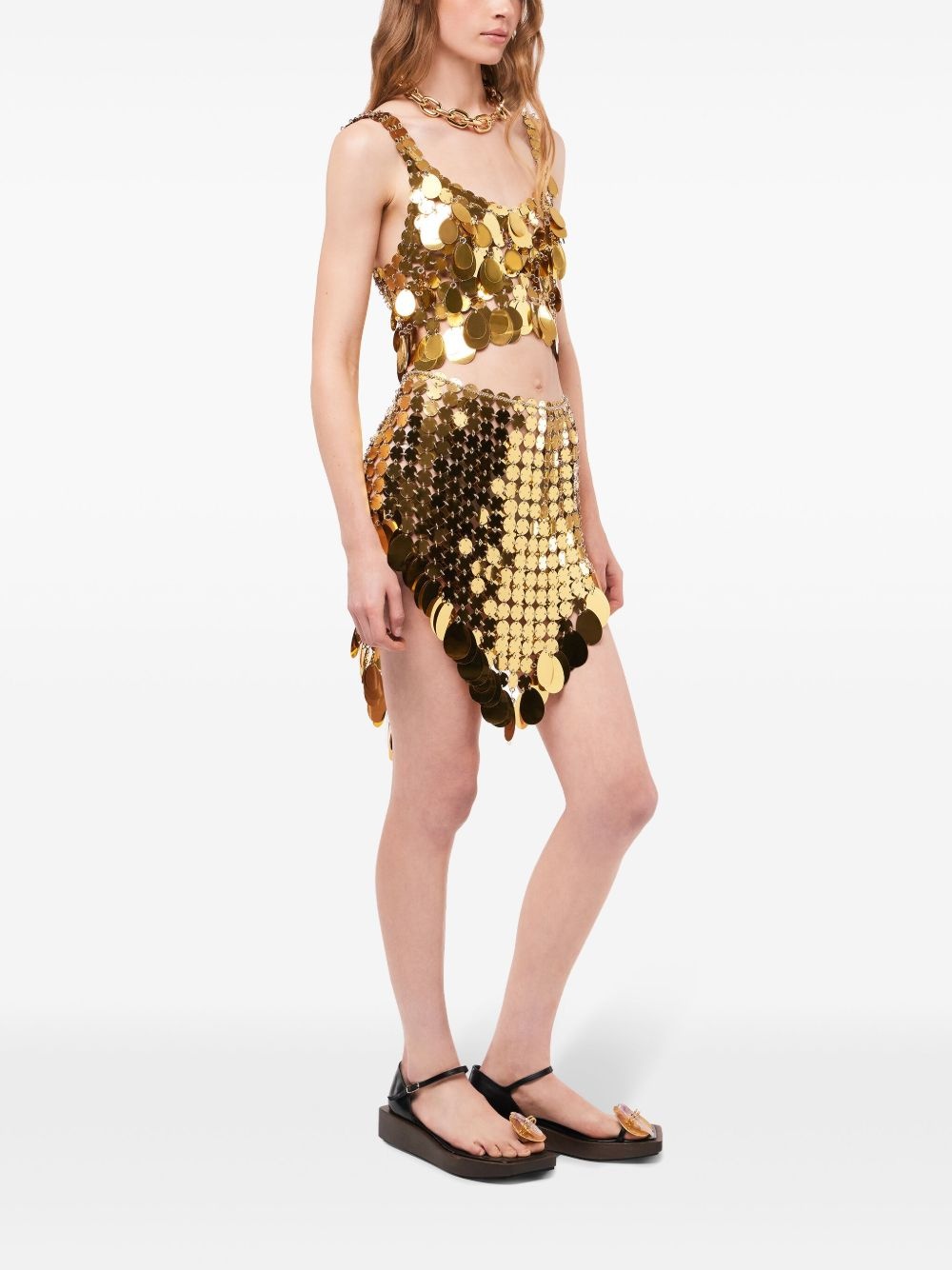 Gold Sparkle Assembly mini skirt - 3