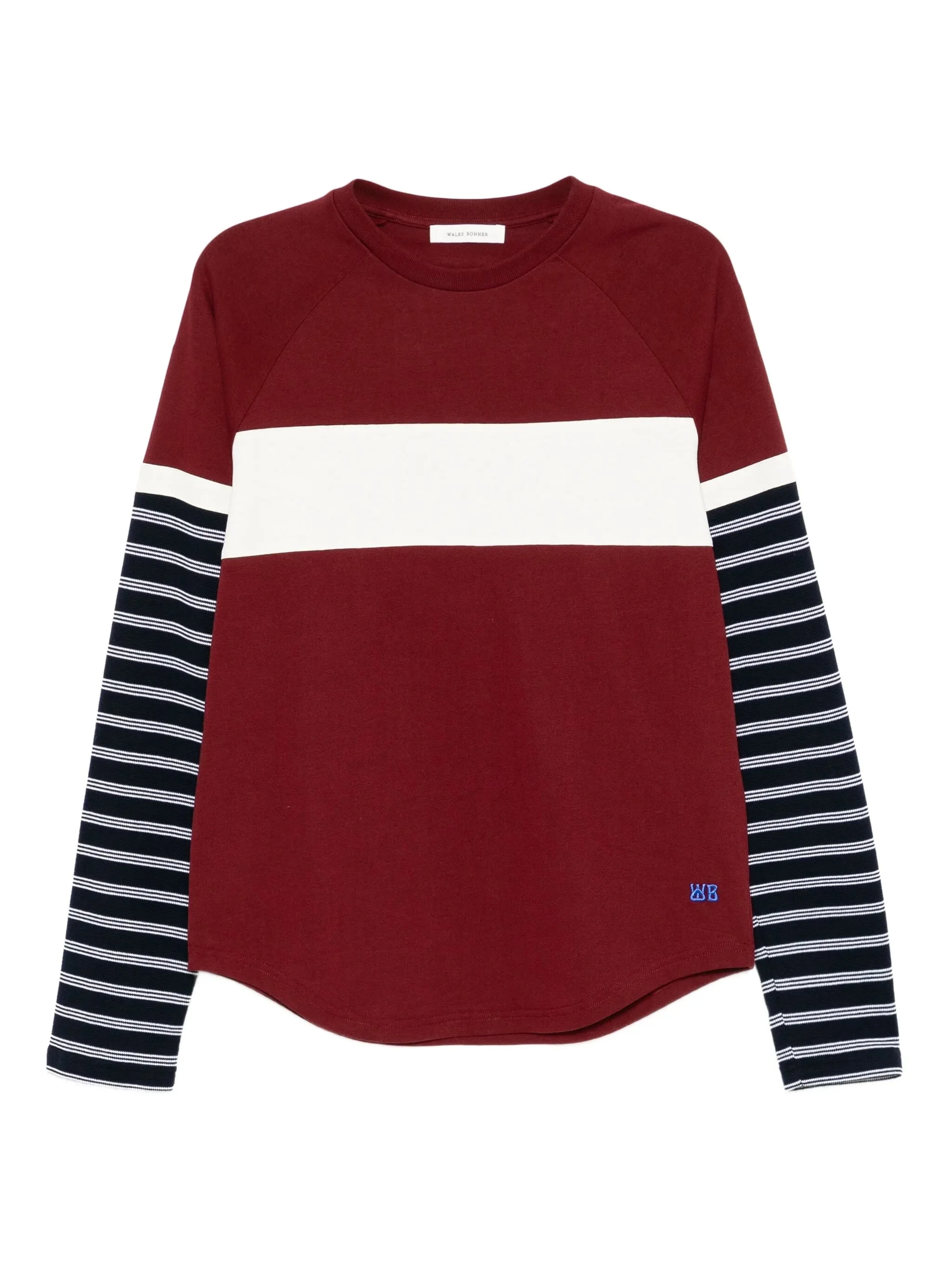 Wales Bonner Stripe-panel T-shirt - 1