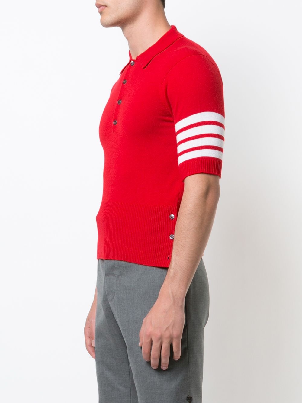 cashmere short sleeve polo shirt - 3