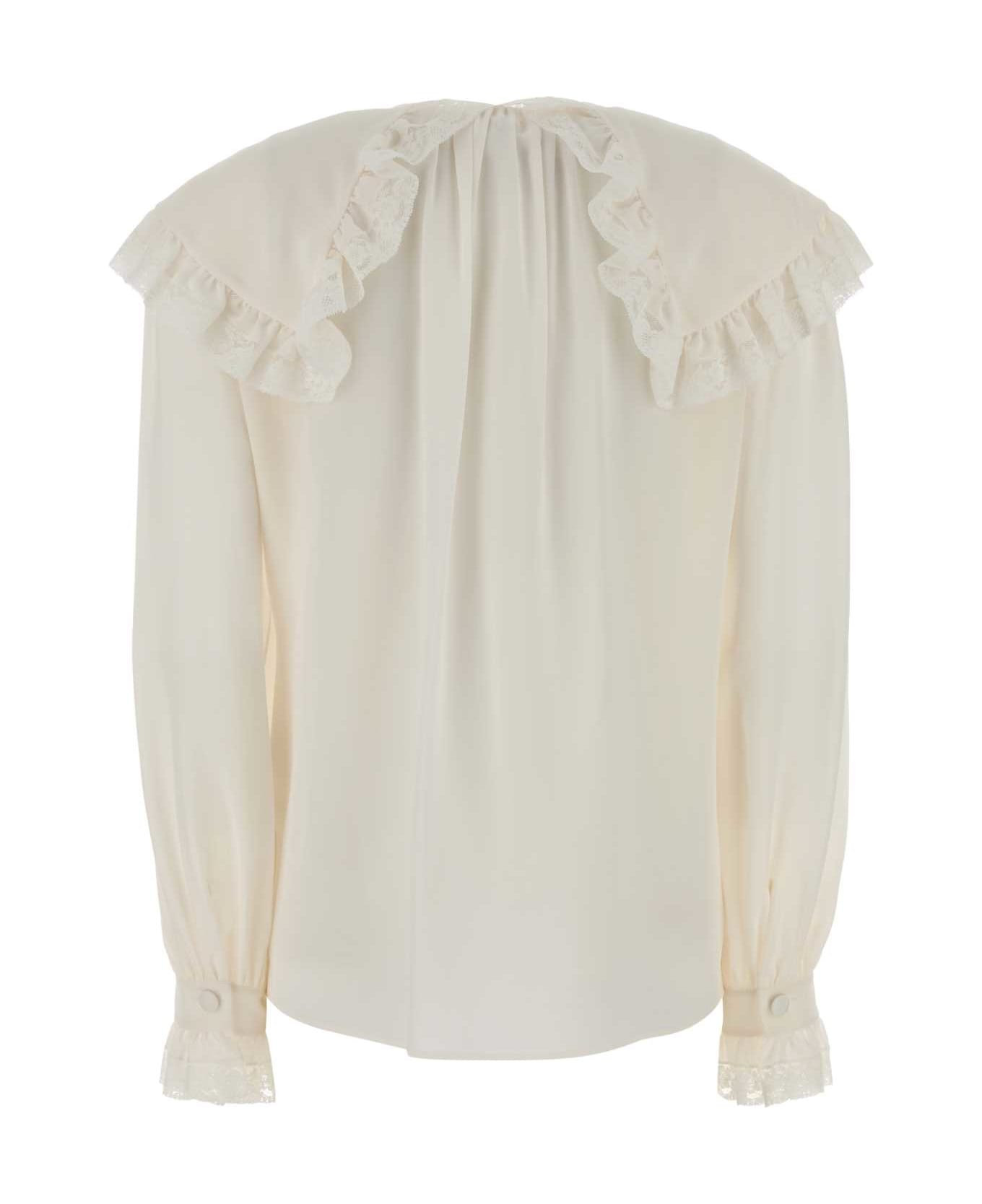 White Silk Shirt - 2