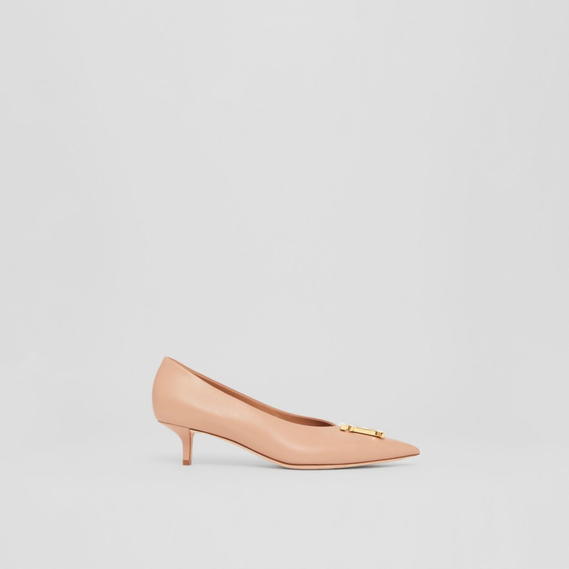 Monogram Motif Leather Point-toe Pumps 1