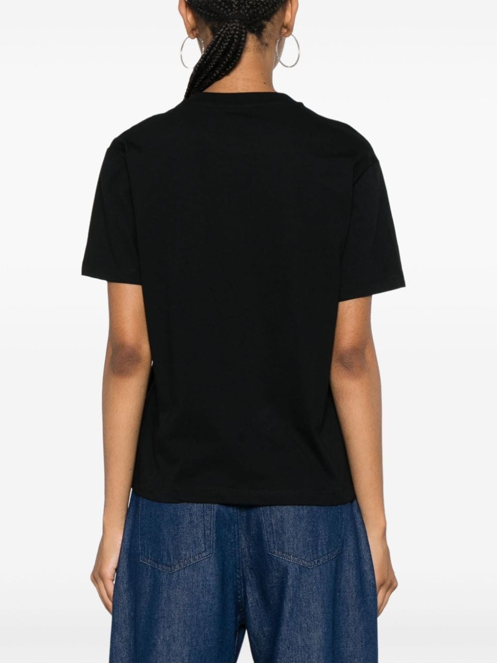 Script embroidery T-shirt - 4