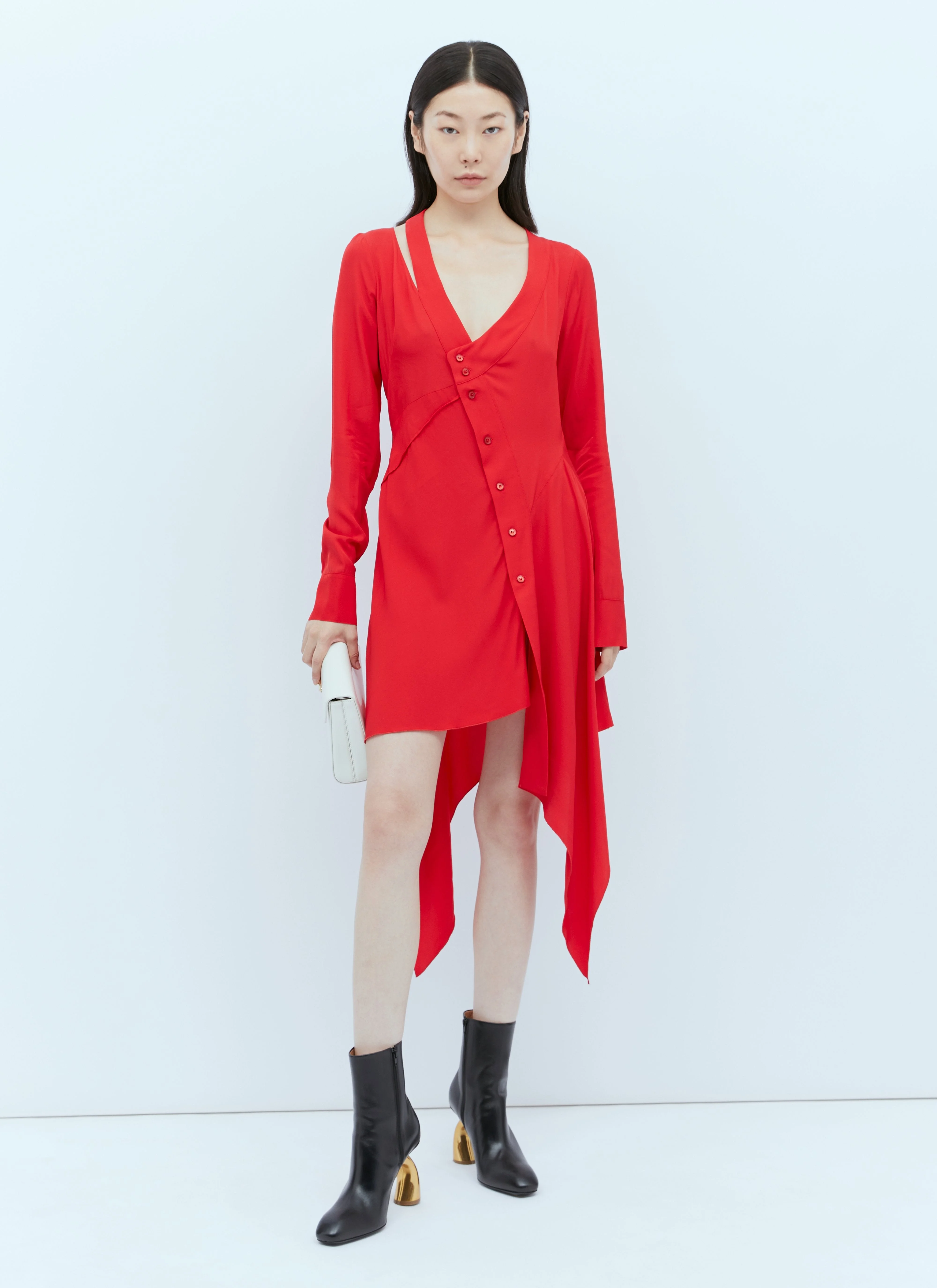 Stella Mccartney Women Asymmetric Seam Cut-Out Dress - 1