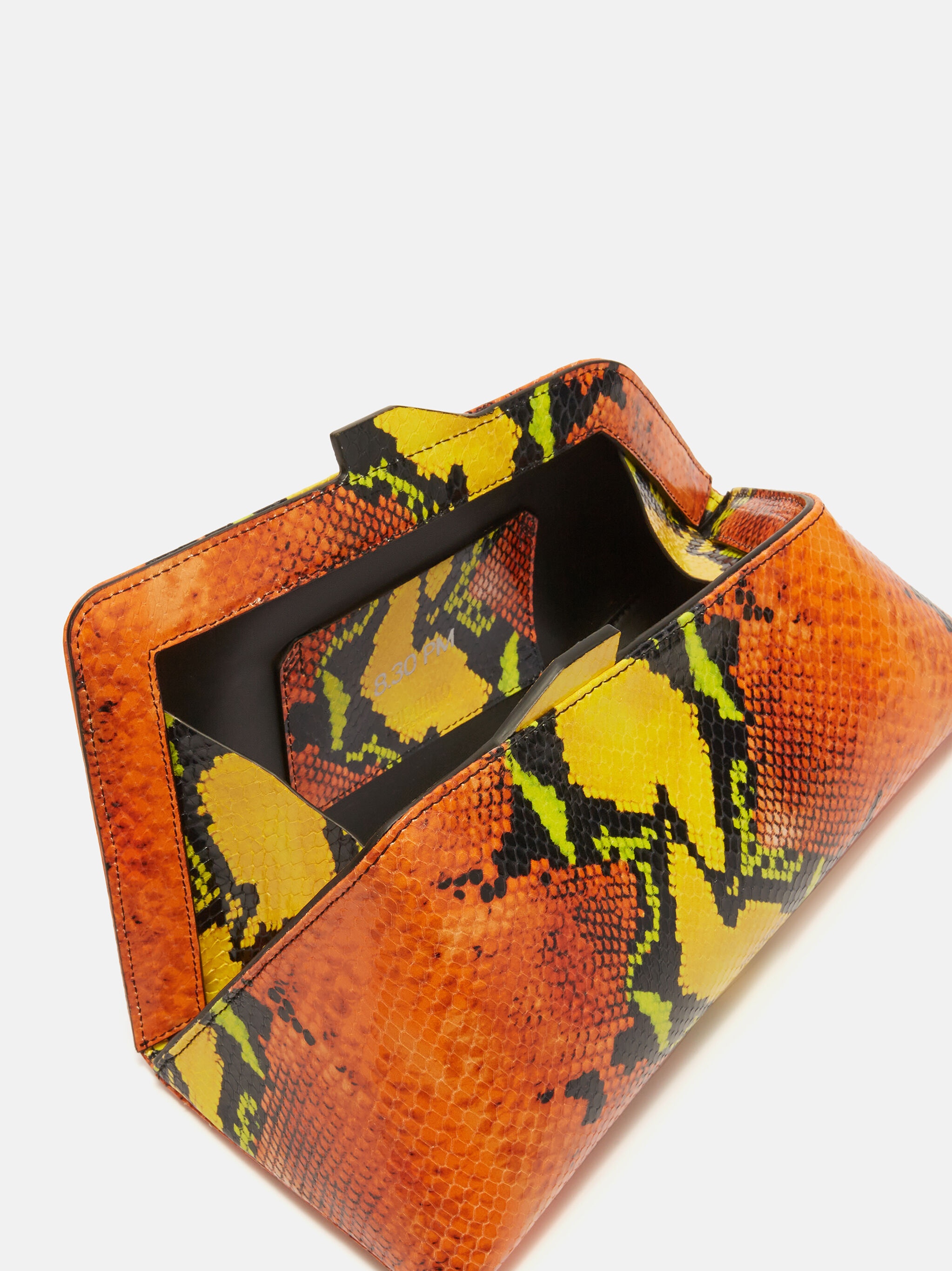 ''8.30PM'' ORANGE, BLACK, YELLOW, GREEN OVERSIZED CLUTCH - 3