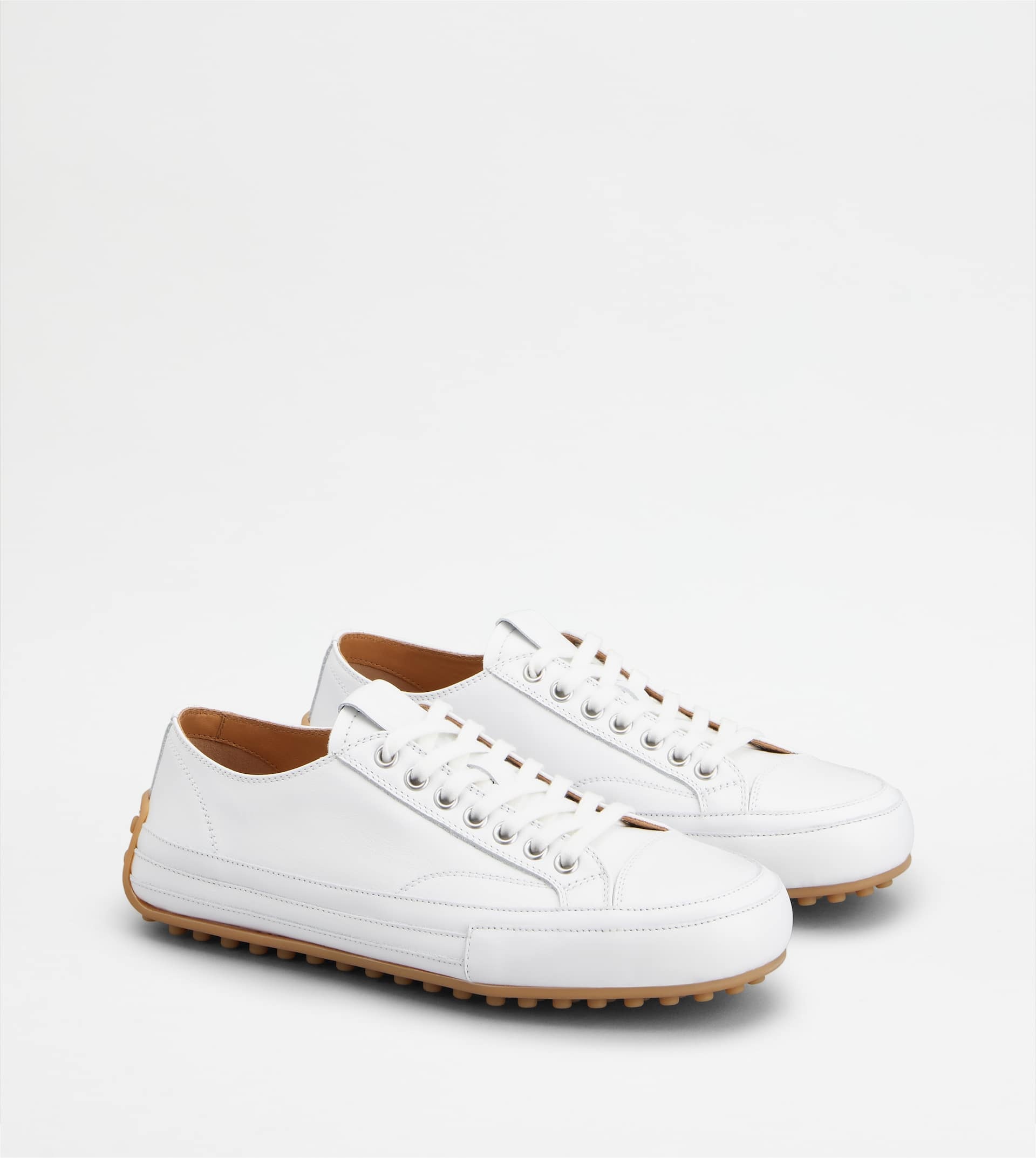 SNEAKERS IN LEATHER - WHITE - 2