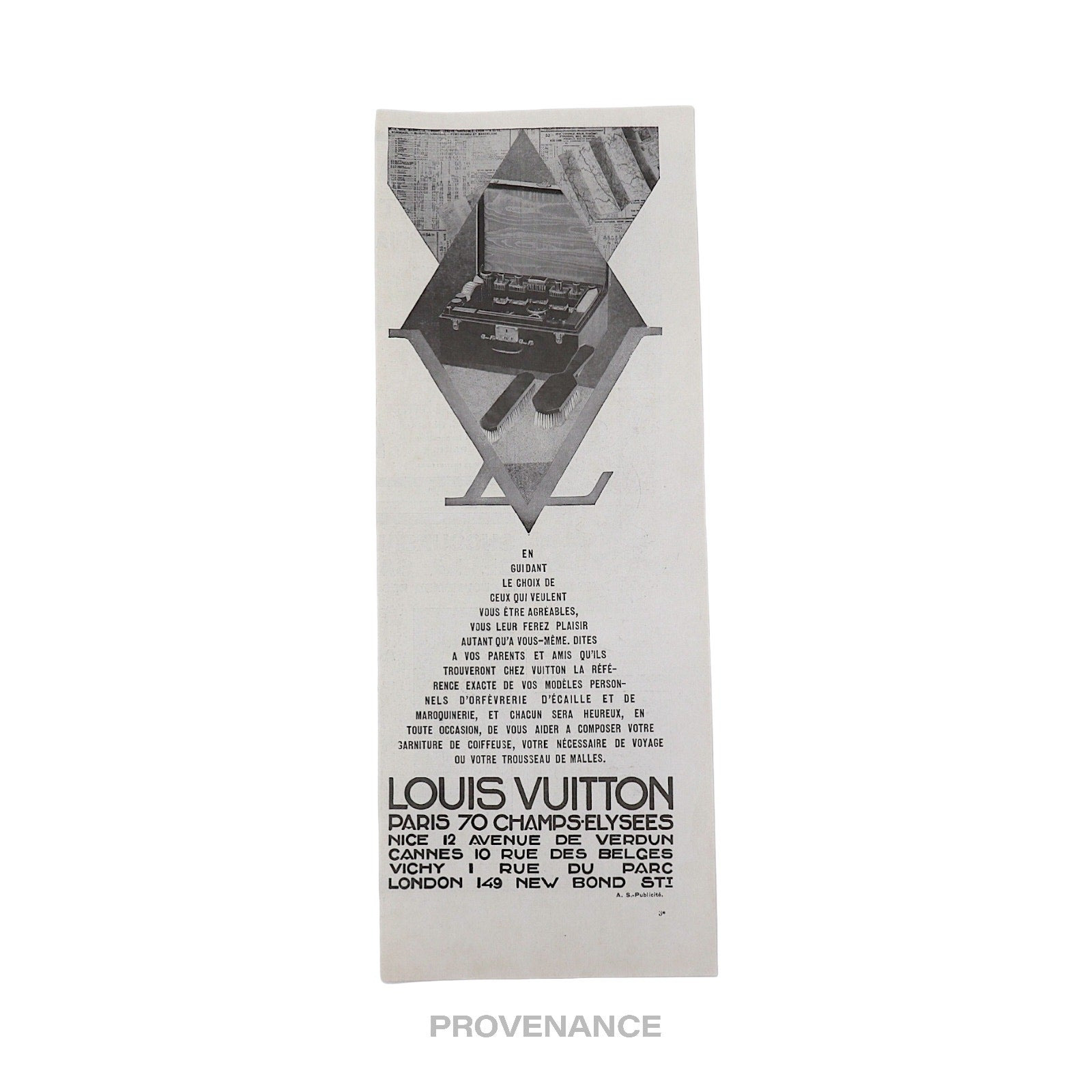 Louis Vuitton Antique Vintage Newsprint Ad - Beauty Trunk - 5