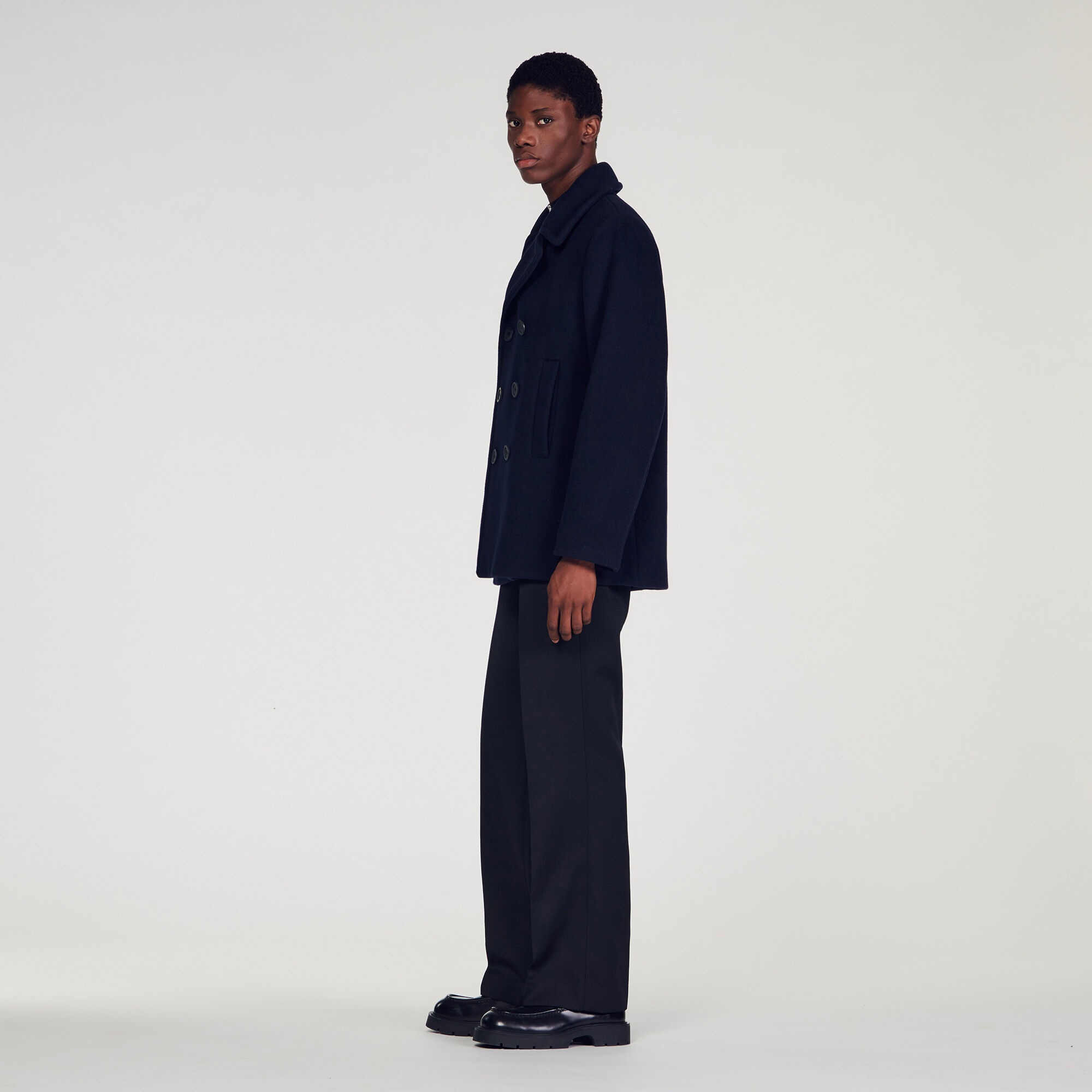WOOL PEA COAT - 7