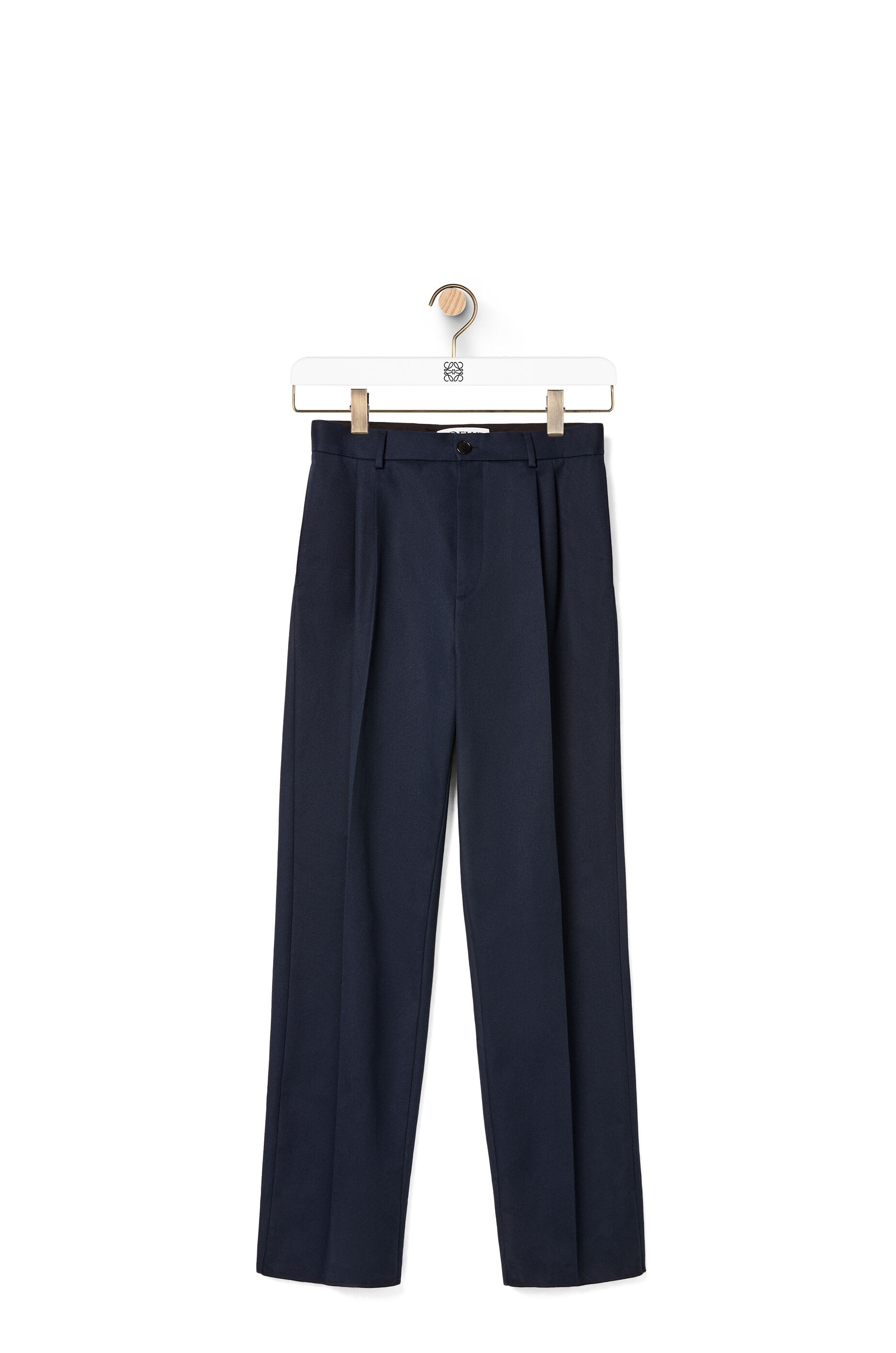 Pleated chino trousers in cotton - 1